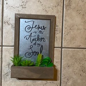 Picture with fake plants